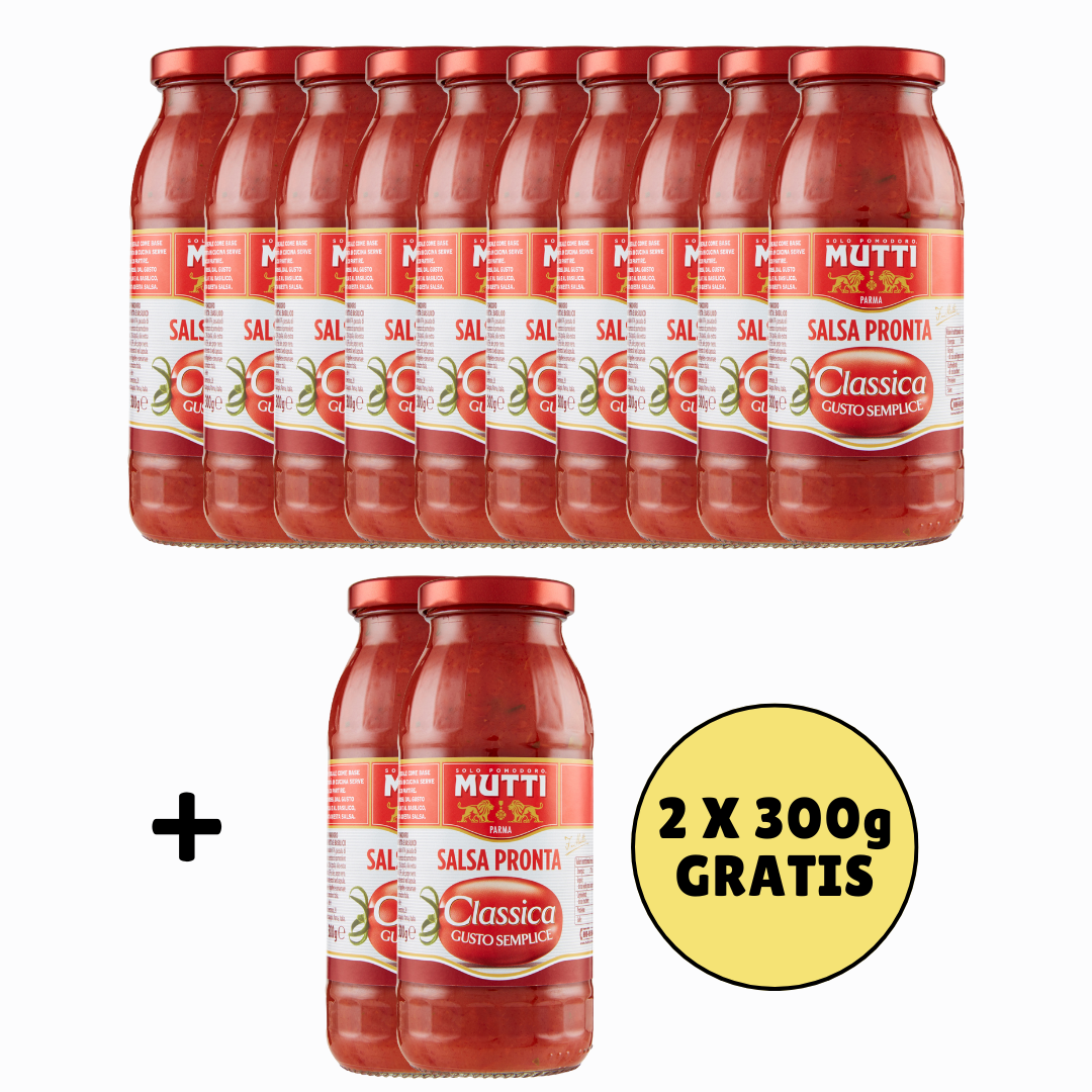 Salsa Pronta Mutti Classica 10 bottiglie x 300g (+ 2 gratis)