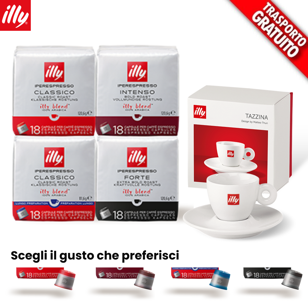 Caffè Illy - 72 capsule + Tazzina iconica